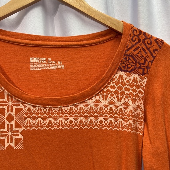 Mossimo Supply Co. Burnt Orange Long Sleeved Casual Tee - size Medium - Picture 8 of 9